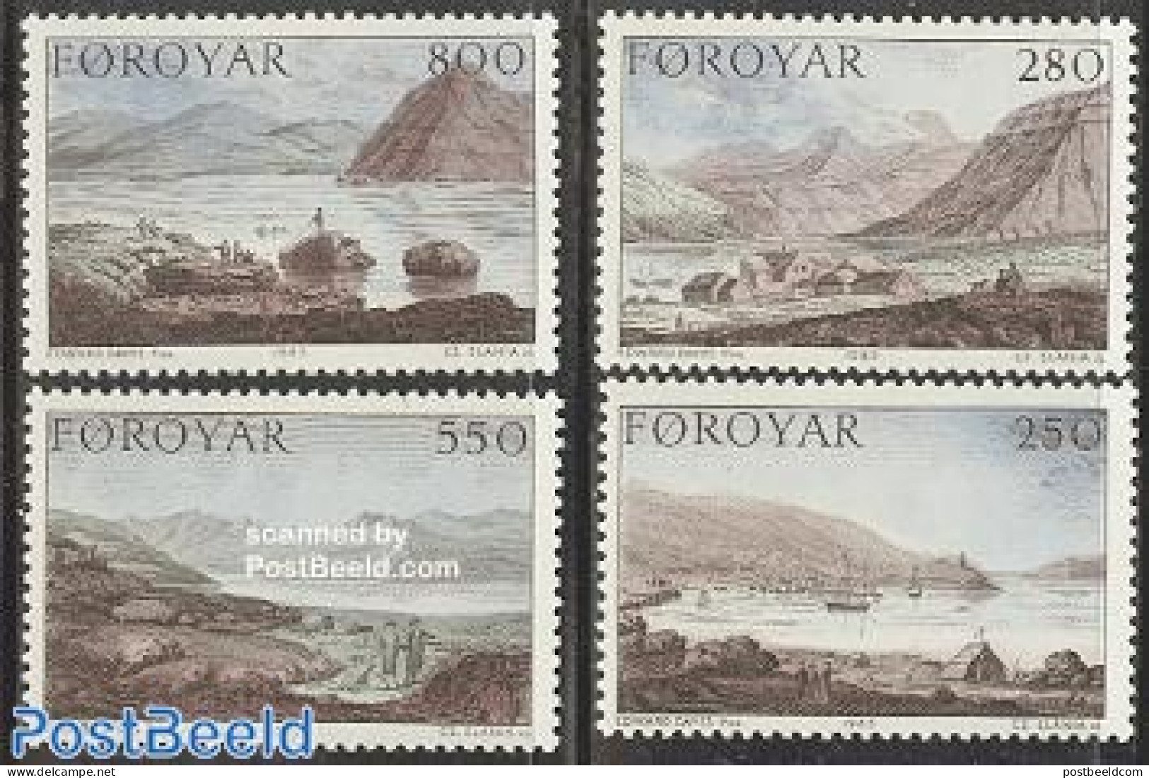 Faroe Islands 1985 Stanley Expedition 4v, Mint NH, History - Transport - Explorers - Ships And Boats - Explorers