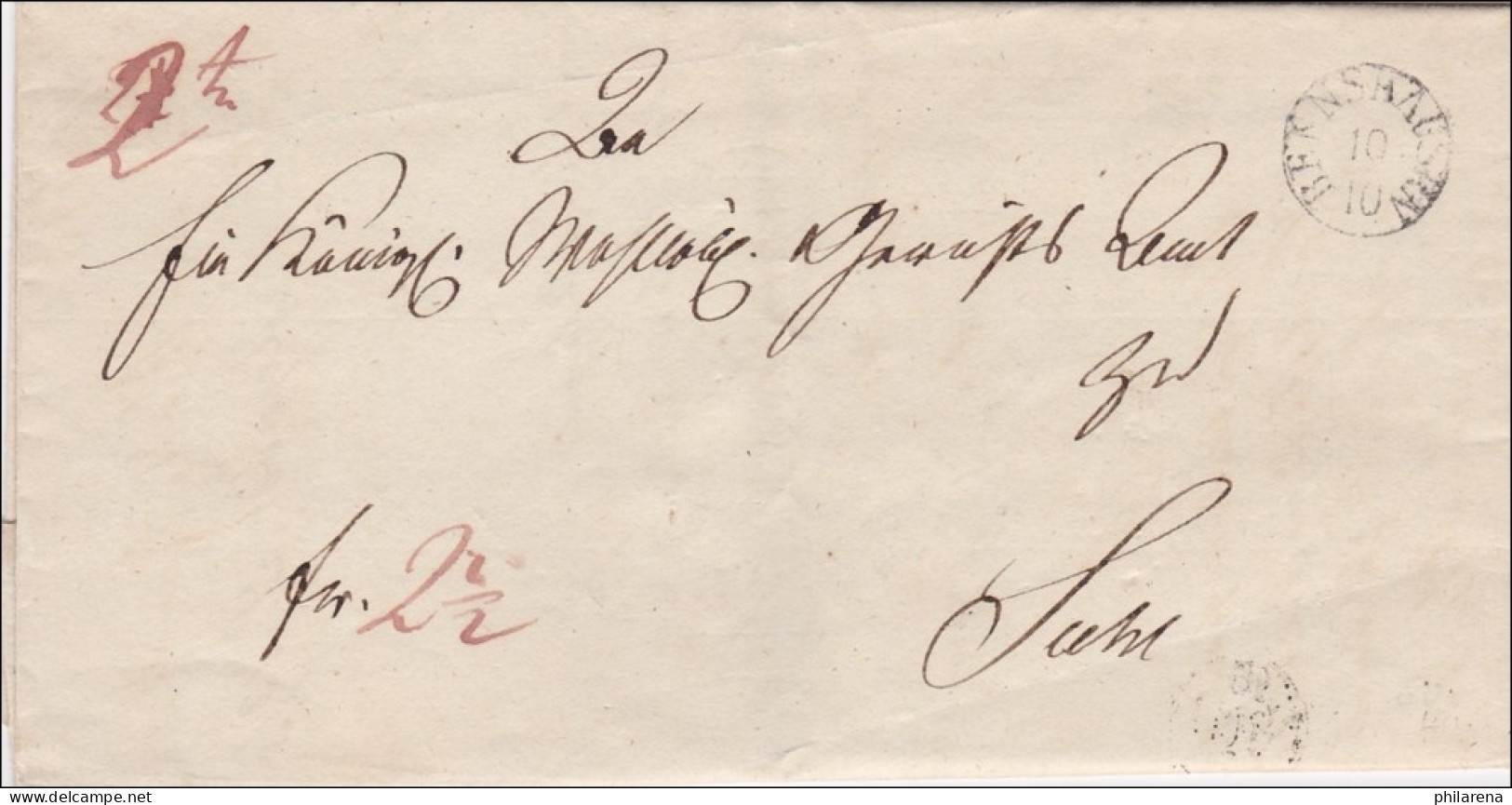Brief Von Benshausen Nach Suhl 1843 - Cartas & Documentos