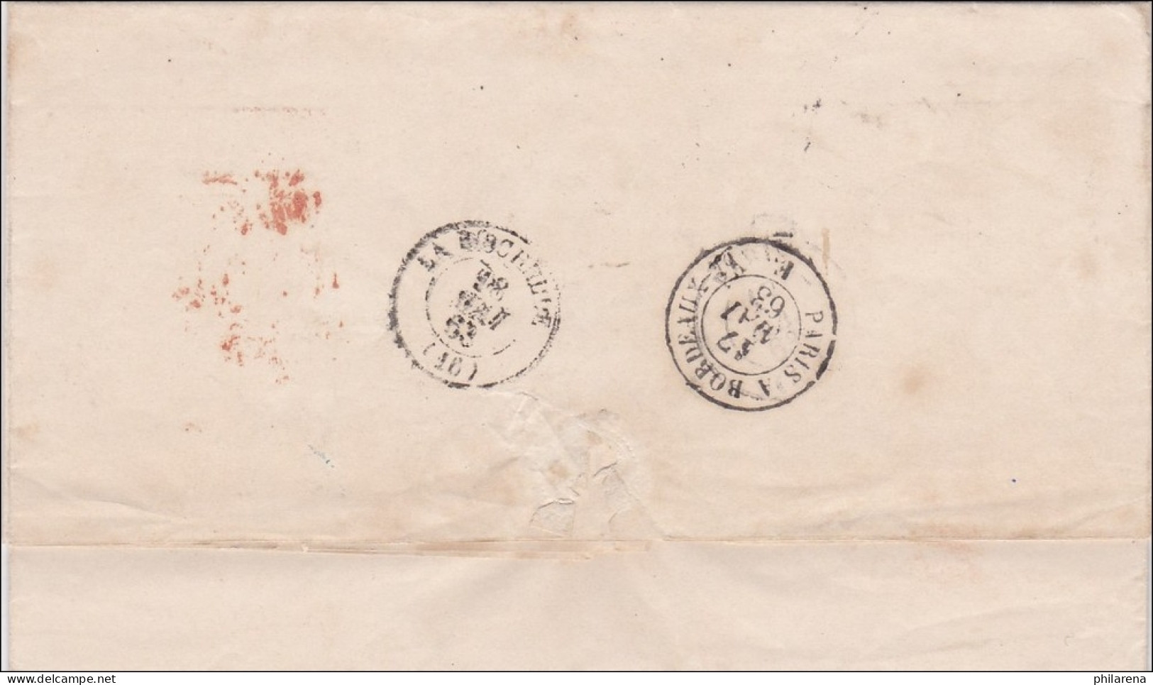 Brief Von Hamburg Nach La Rochelle 1863 - Hamburg