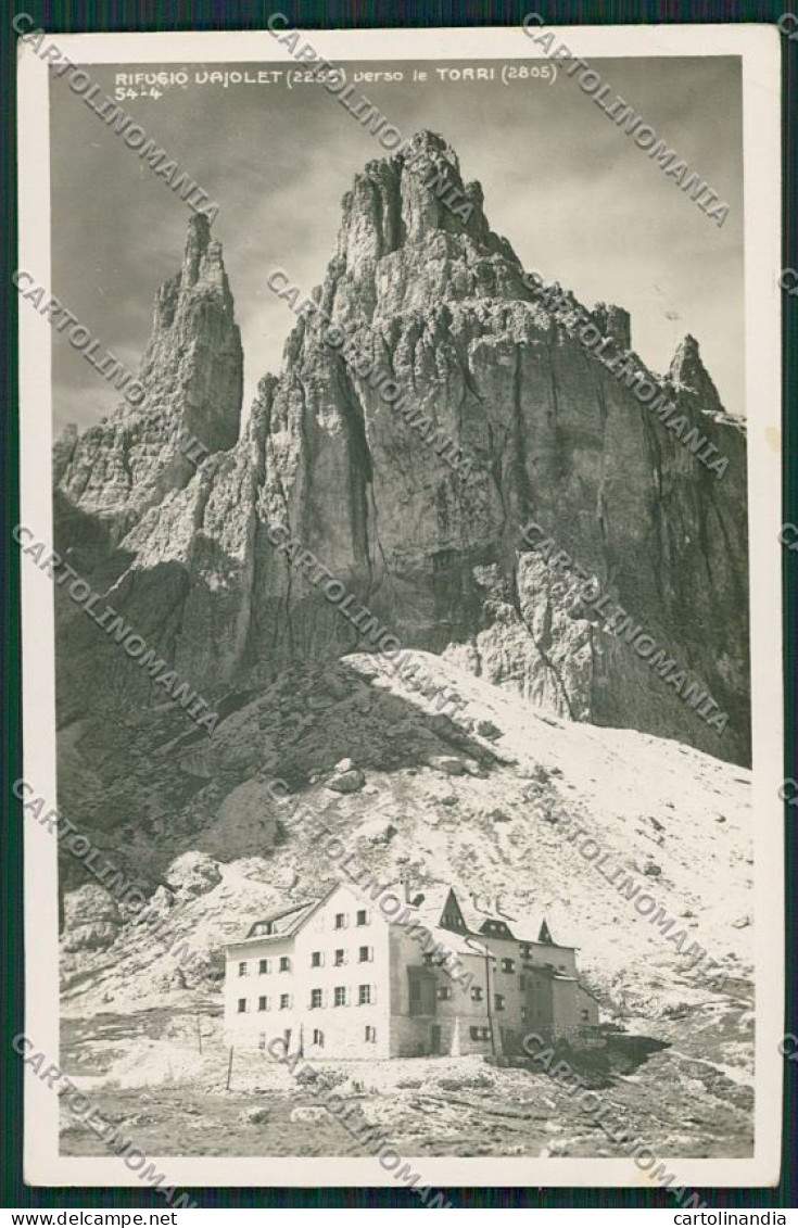 Trento Vigo Di Fassa Rifugio Vajolet Foto Cartolina ZC2773 - Trento