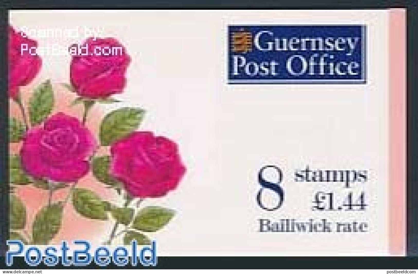 Guernsey 1997 Roses Booklet, Mint NH, Nature - Roses - Stamp Booklets - Sin Clasificación