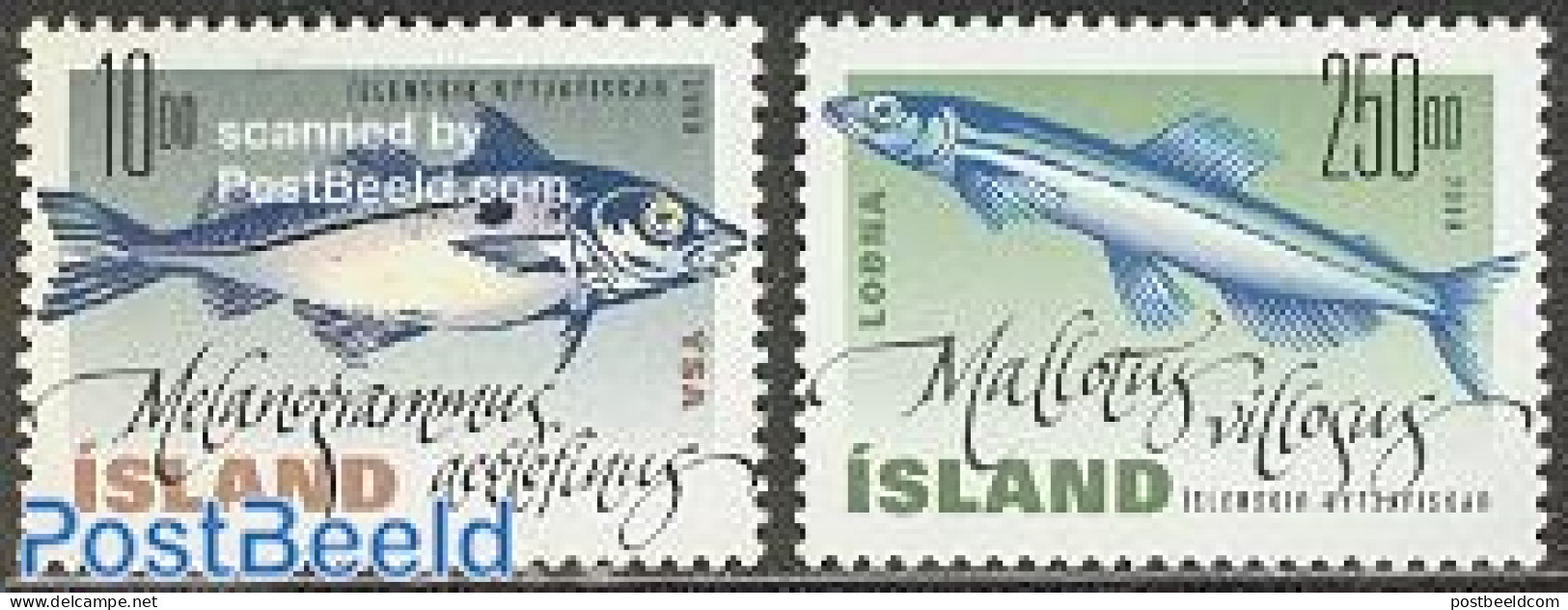 Iceland 2000 Fish 2v, Mint NH, Nature - Fish - Unused Stamps