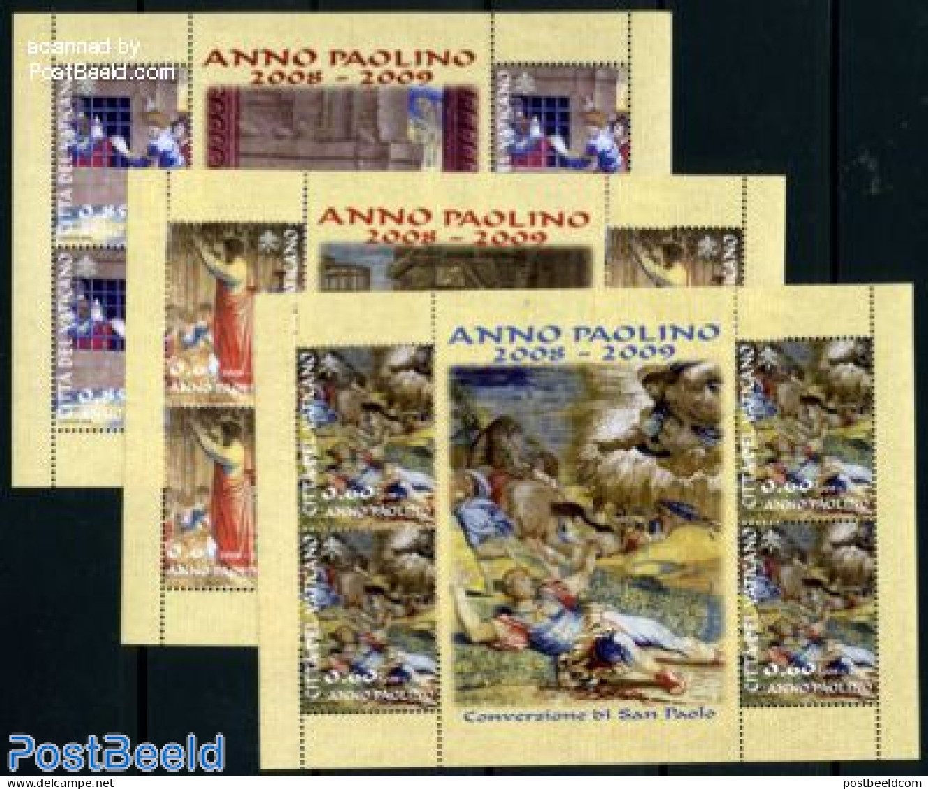 Vatican 2008 St. Paul Year 3 M/s, Mint NH, Religion - Religion - Unused Stamps
