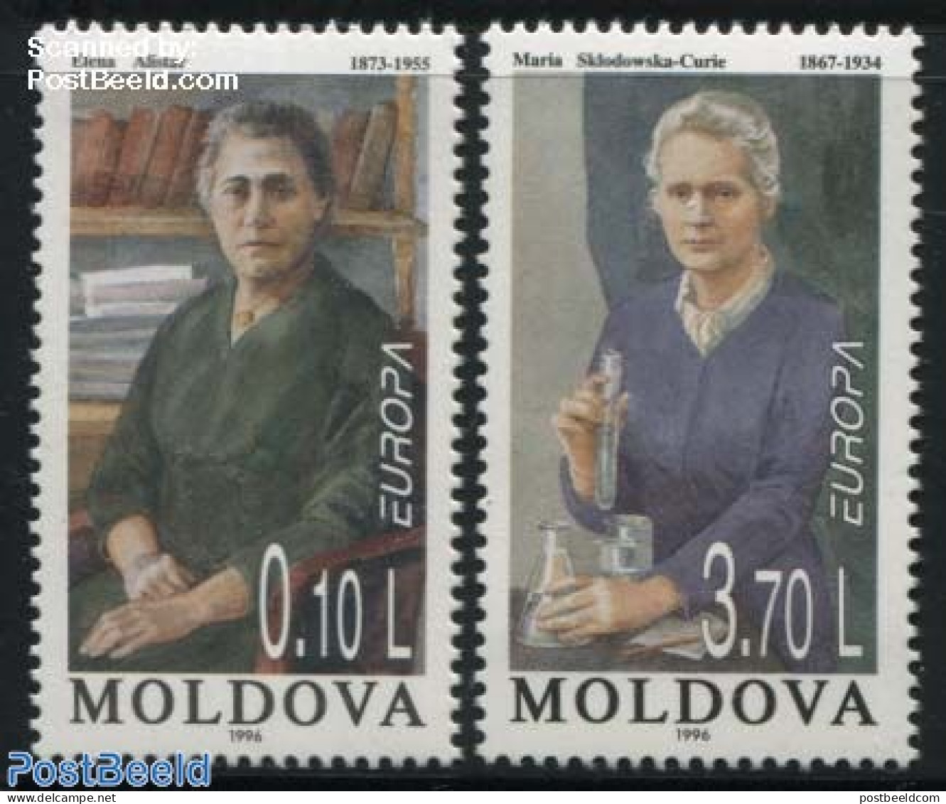 Moldova 1996 Europa, Famous Women 2v, Mint NH, History - Science - Europa (cept) - Nobel Prize Winners - Women - Chemi.. - Nobel Prize Laureates