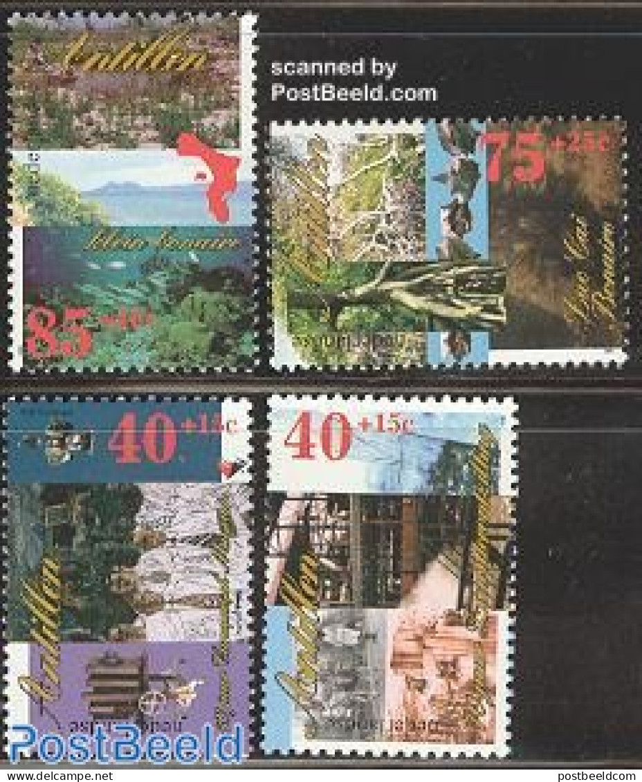 Netherlands Antilles 1998 Social Welfare 4v, Mint NH, Nature - Various - Fish - Water, Dams & Falls - Maps - Art - Pho.. - Fische