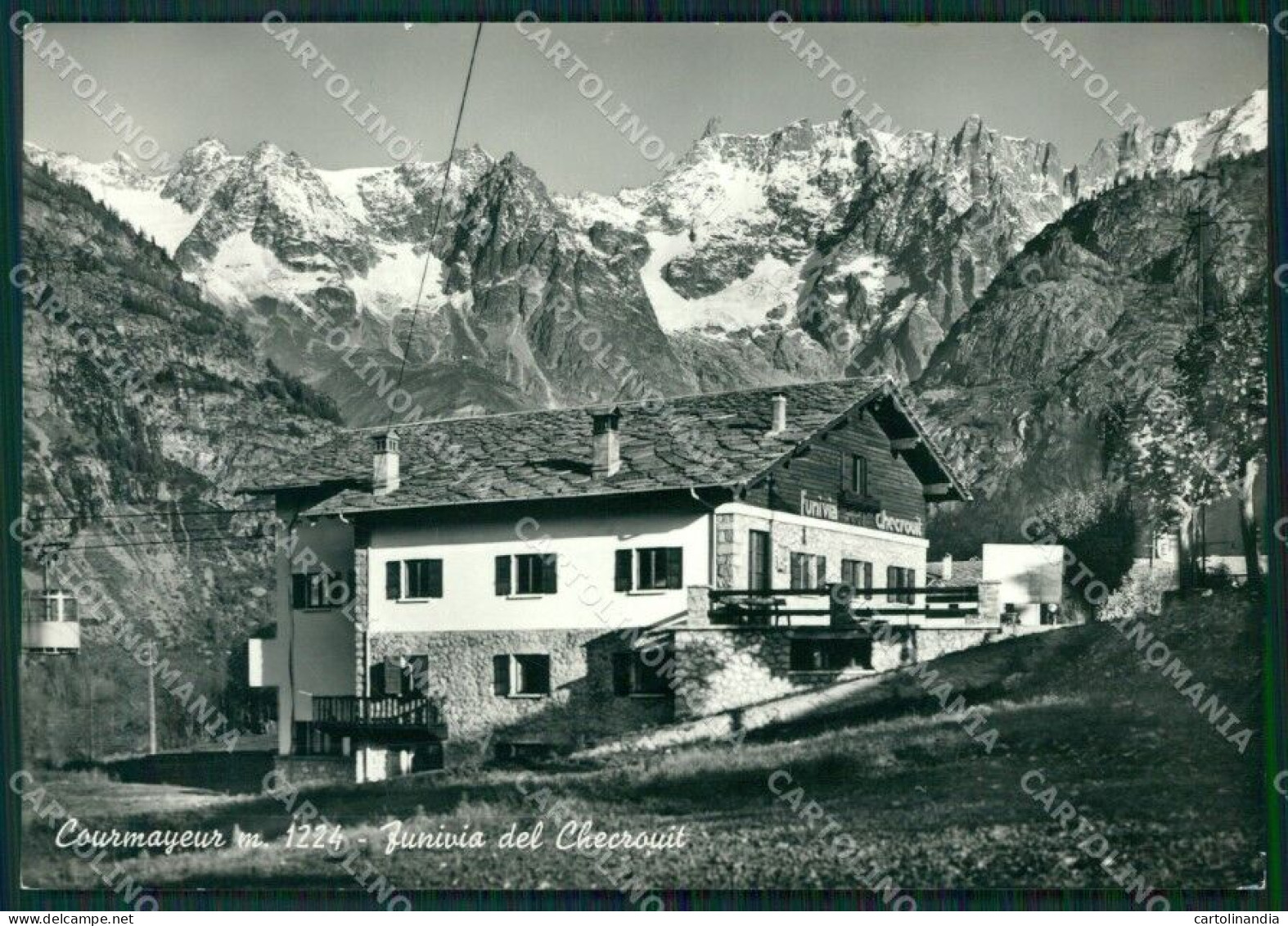 Aosta Courmayeur Funivia Foto FG Cartolina ZK5346 - Aosta