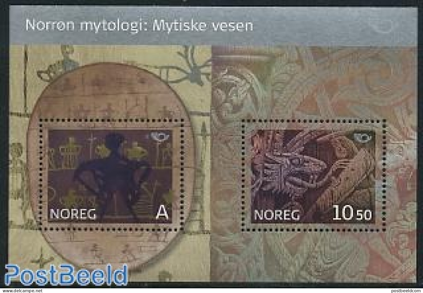Norway 2006 Norden, Mythology S/s, Mint NH, History - Europa Hang-on Issues - Art - Fairytales - Nuovi