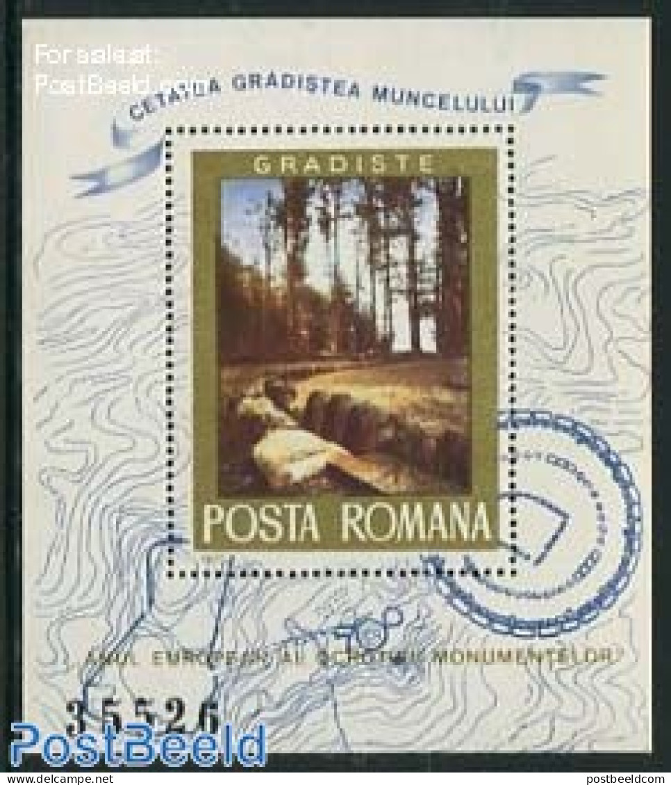 Romania 1975 European Monument Year S/s, Mint NH, History - Nature - Archaeology - Europa Hang-on Issues - Trees & For.. - Ongebruikt