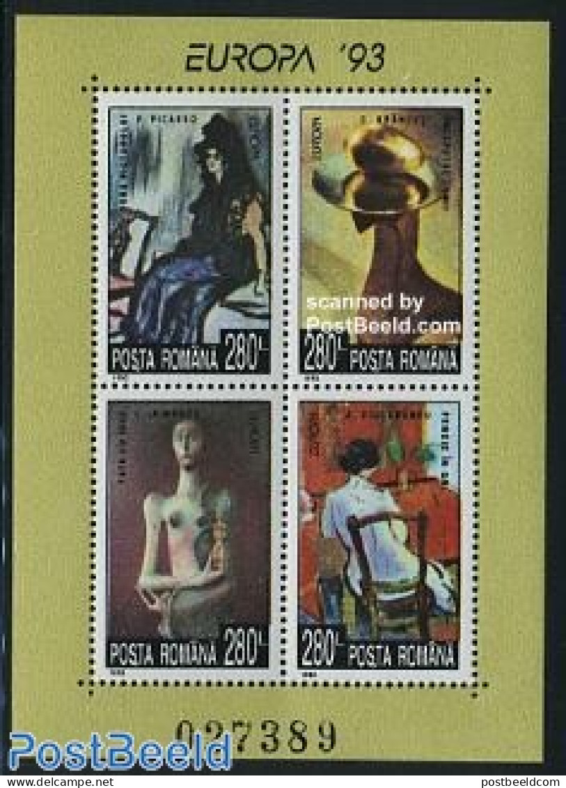 Romania 1993 Europa, Modern Art S/s, Mint NH, History - Europa (cept) - Art - Modern Art (1850-present) - Pablo Picasso - Ongebruikt