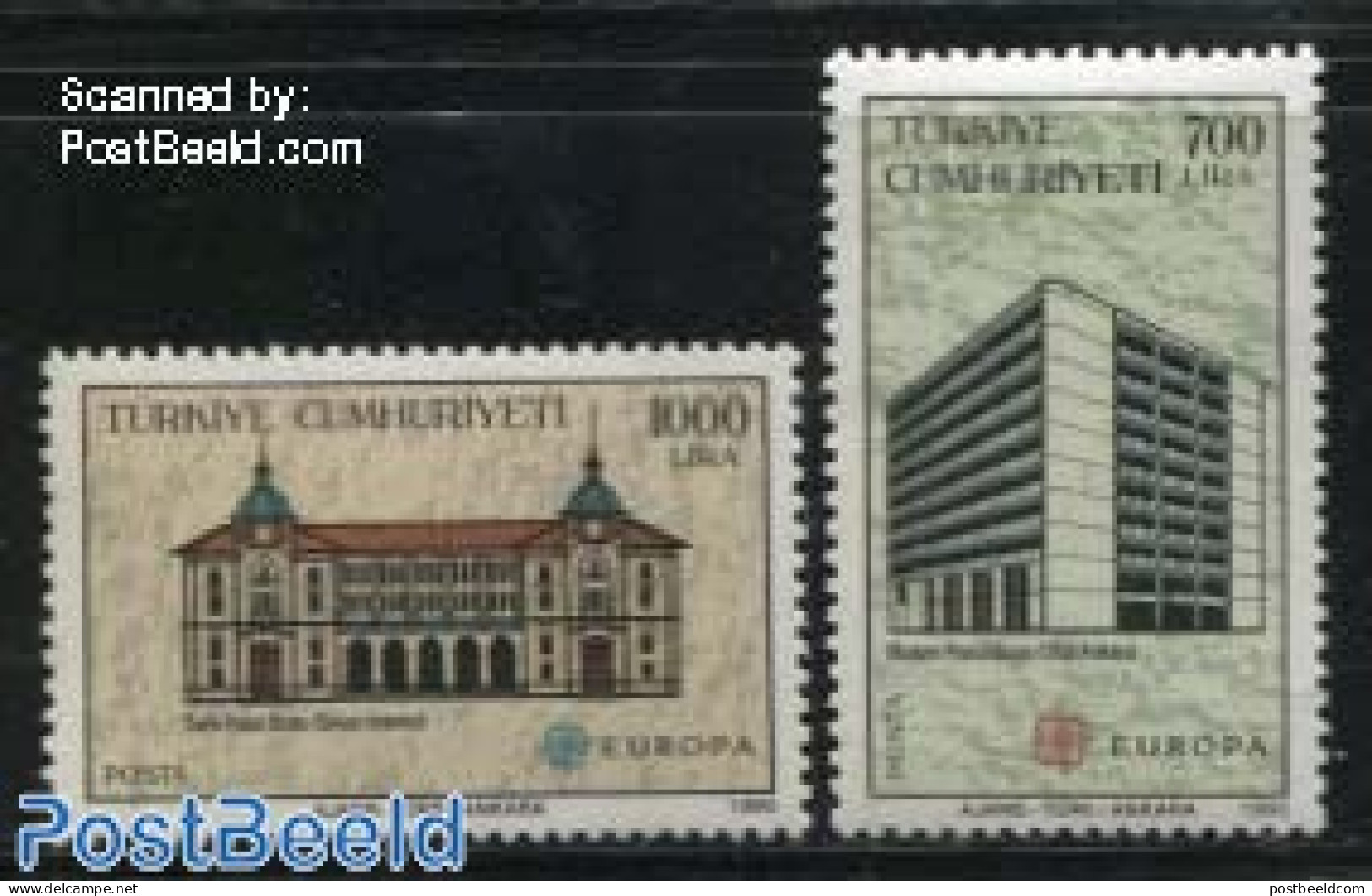 Türkiye 1990 Europa, Post Offices 2v, Mint NH, History - Europa (cept) - Post - Andere & Zonder Classificatie