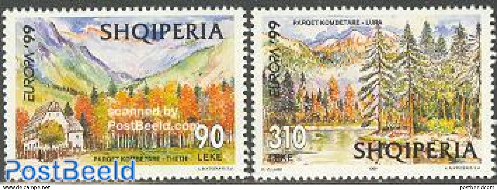 Albania 1999 Europa, National Parks 2v, Mint NH, History - Nature - Europa (cept) - National Parks - Trees & Forests - Natuur