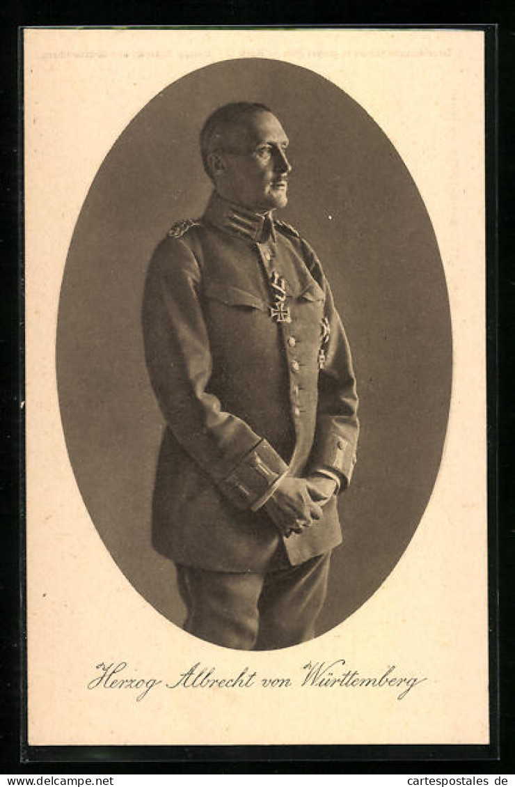 AK Herzog Albrecht Von Württemberg In Uniform Mit Orden  - Royal Families