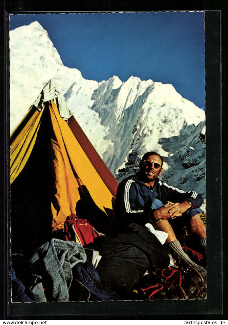 AK Bergsteiger Otto Pfuner Im Everest-Basislager Gegen Nuptse  - Mountaineering, Alpinism