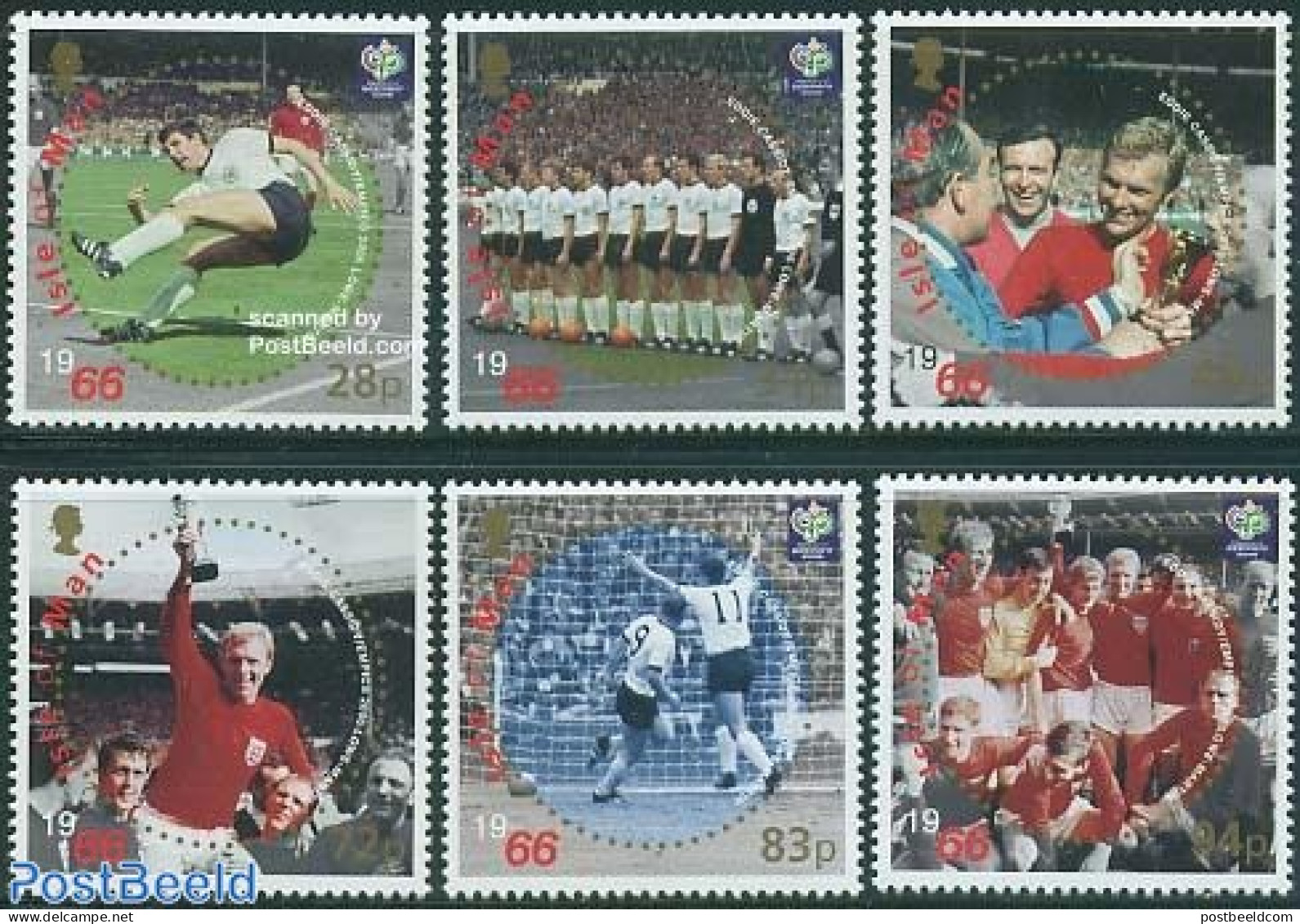 Isle Of Man 2006 World Cup Football Wembley 1966 6v, Mint NH, Sport - Football - Isola Di Man