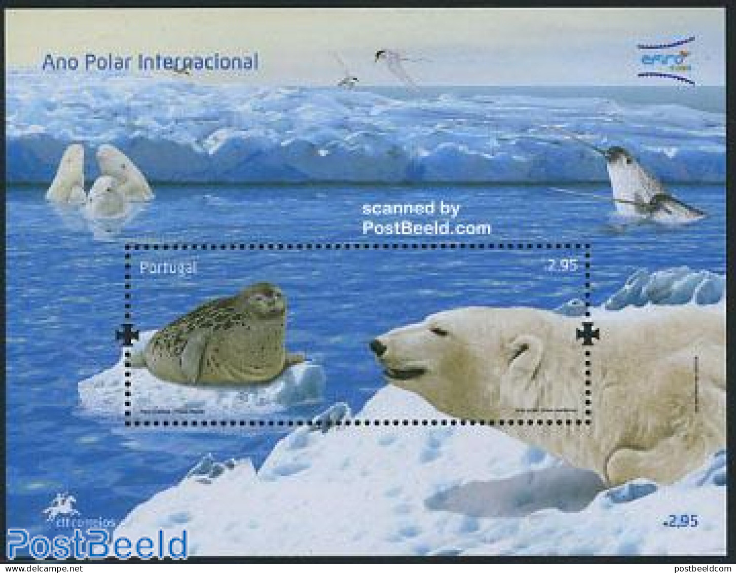 Portugal 2008 Int. Polar Year S/s, Mint NH, Nature - Science - Animals (others & Mixed) - Bears - Sea Mammals - The Ar.. - Neufs