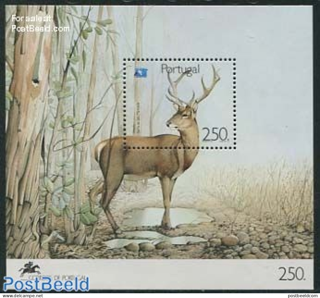 Portugal 1991 European Tourism, Deer S/s, Mint NH, History - Nature - Various - Europa Hang-on Issues - Animals (other.. - Unused Stamps