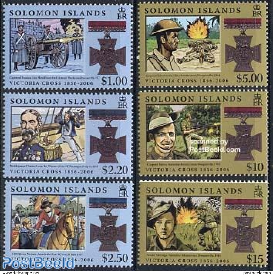 Solomon Islands 2006 Victoria Cross 6v, Mint NH - Isole Salomone (1978-...)