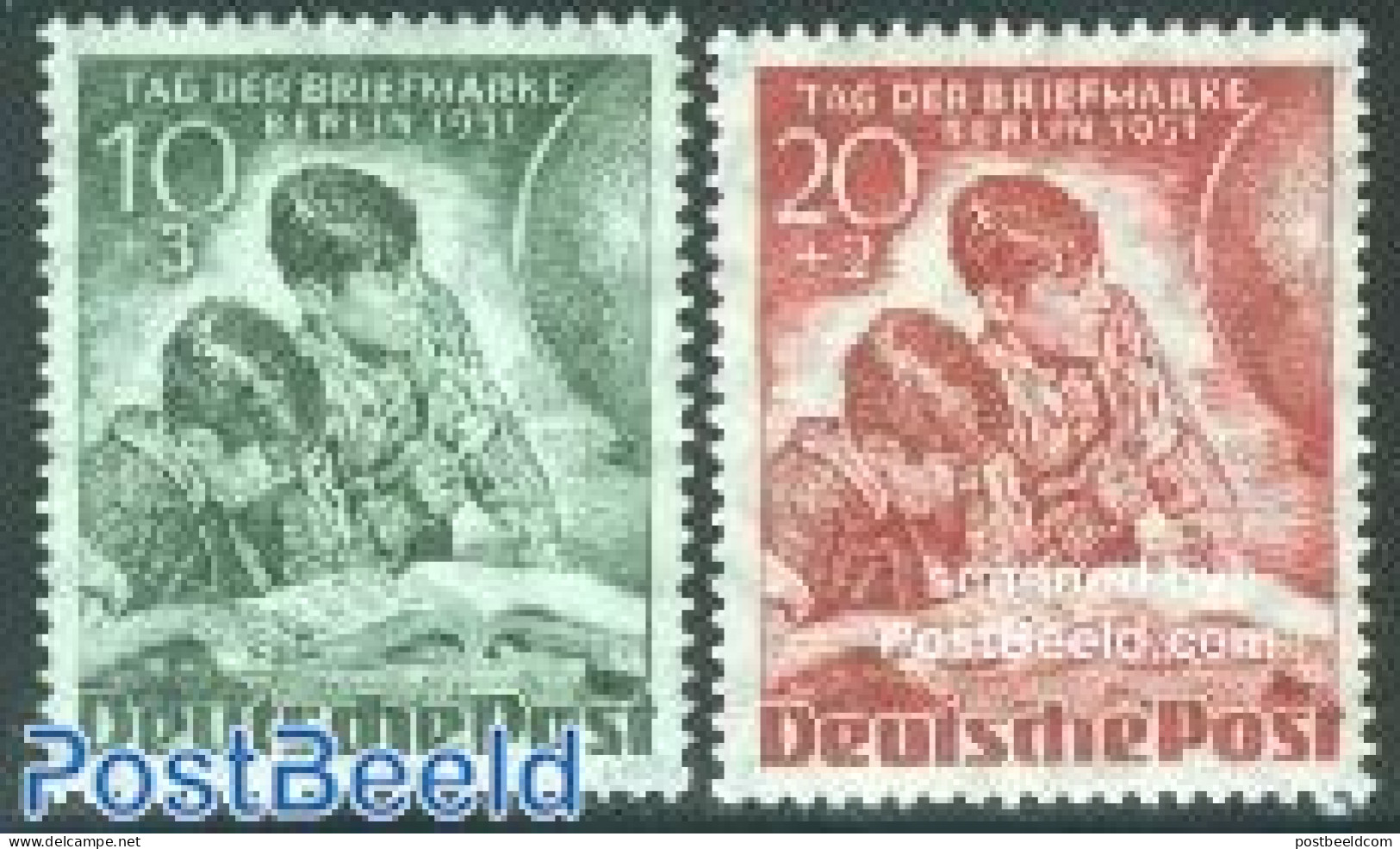 Germany, Berlin 1951 Stamp Day 2v, Mint NH, Philately - Stamp Day - Nuovi