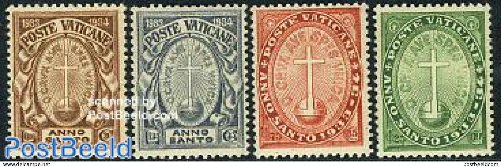 Vatican 1933 Holy Year 4v, Unused (hinged), Religion - Religion - Unused Stamps