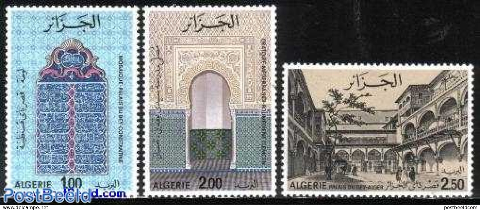 Algeria 1975 Historic Architecture 3v, Mint NH, Art - Architecture - Unused Stamps