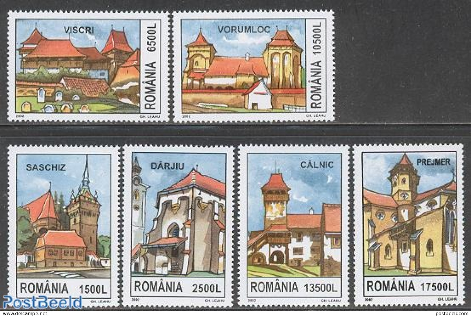 Romania 2002 German Castles 6v, Mint NH, Art - Castles & Fortifications - Unused Stamps