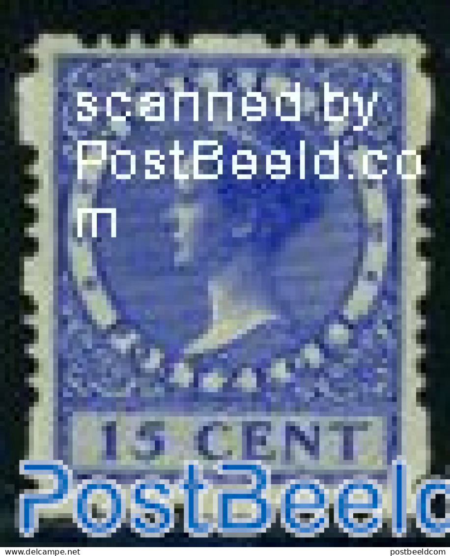 Netherlands 1928 15c, 4-side Syncoperf. Stamp Out Of Set, Unused (hinged) - Ungebraucht