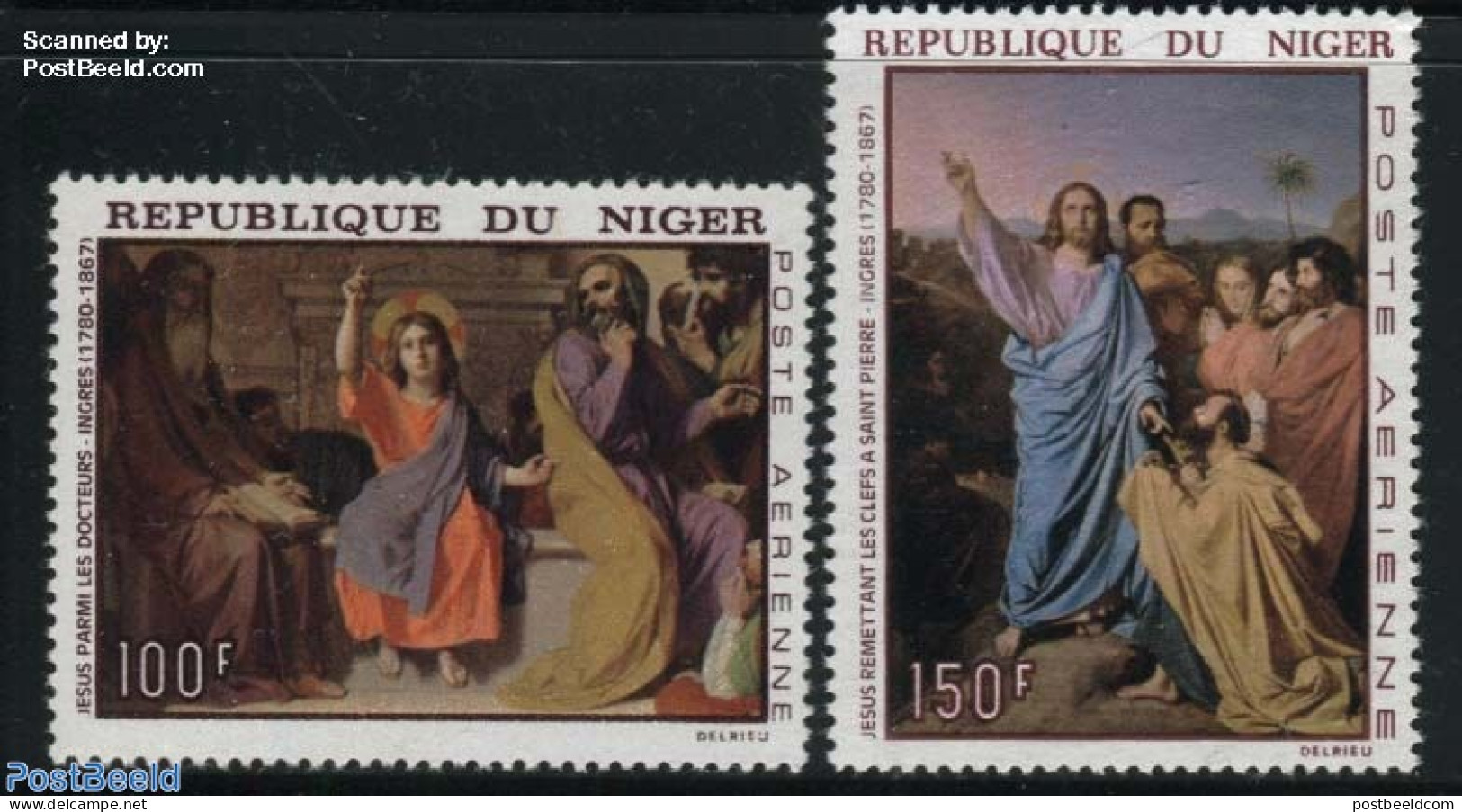 Niger 1967 J.D. Ingres 2v, Mint NH, Art - Paintings - Níger (1960-...)