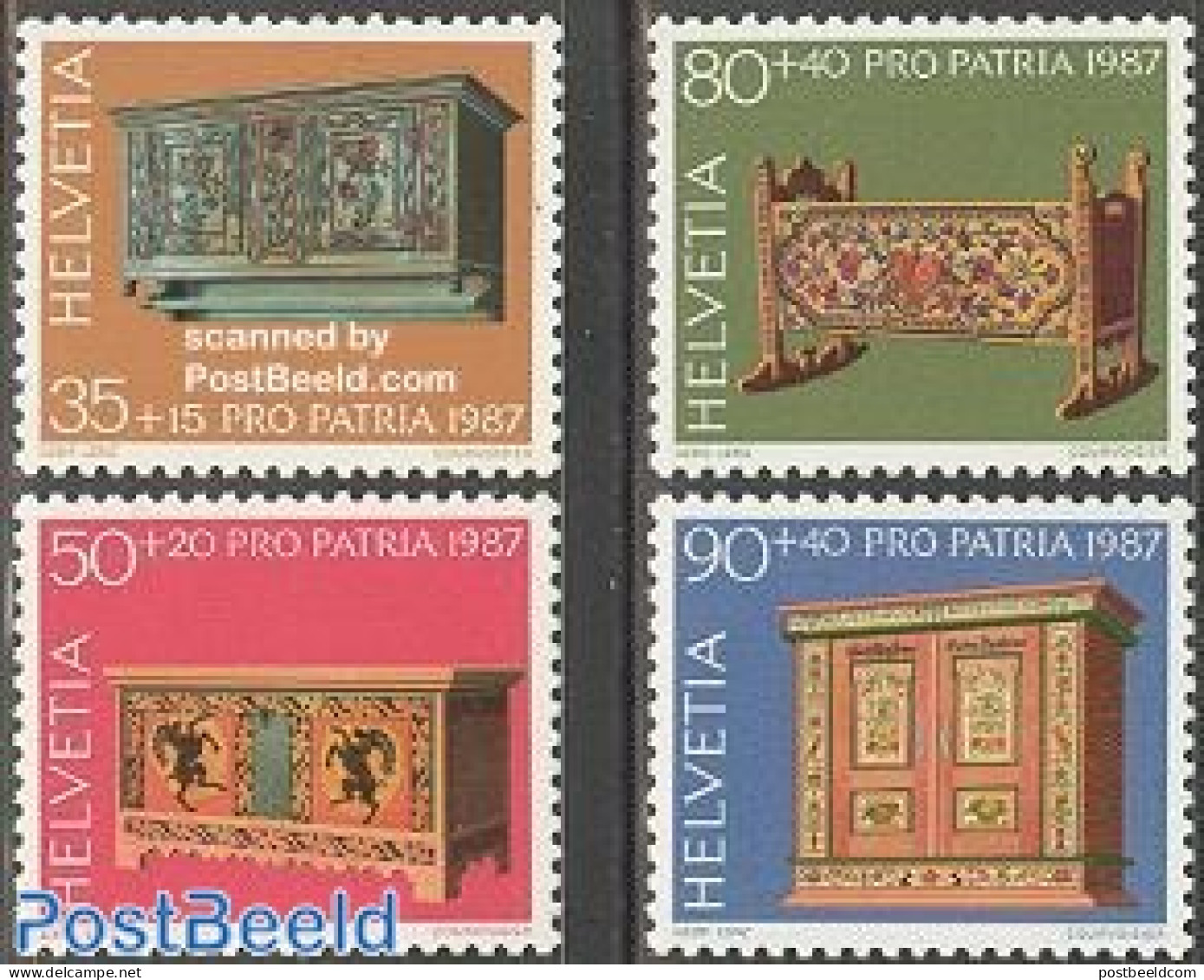 Switzerland 1987 Pro Patria 4v, Mint NH, Art - Art & Antique Objects - Neufs