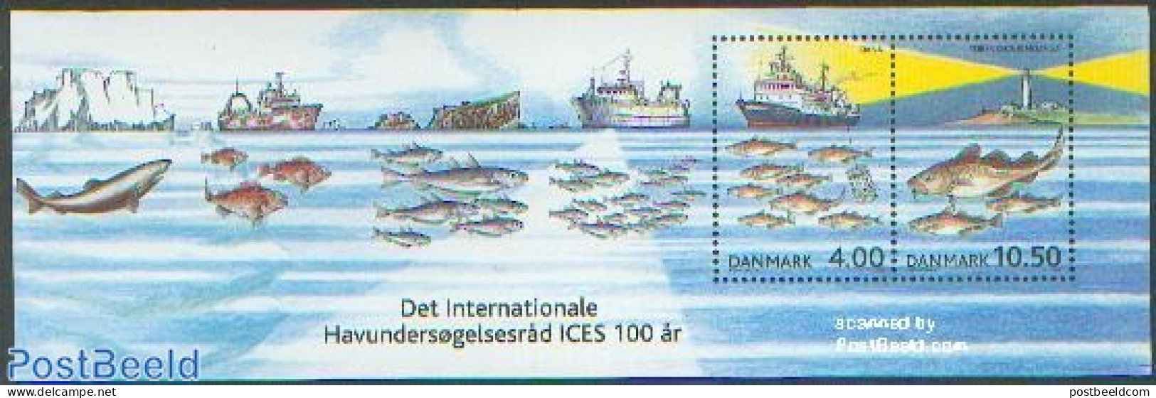 Denmark 2002 100 Year ICES S/s, Mint NH, Nature - Transport - Various - Fish - Fishing - Ships And Boats - Joint Issue.. - Ungebraucht