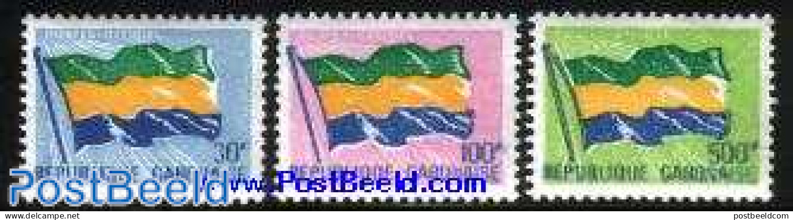 Gabon 1978 On Service 3v, Mint NH, History - Flags - Otros & Sin Clasificación