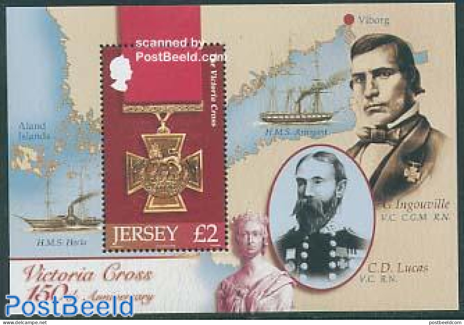 Jersey 2006 Victoria Cross S/s, Mint NH, History - Transport - Various - Decorations - Ships And Boats - Maps - Militares