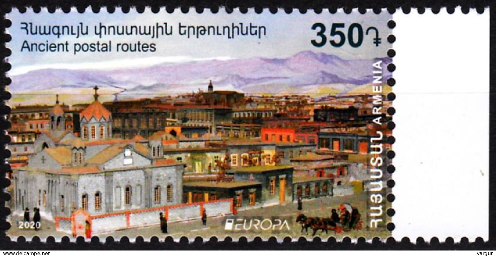 ARMENIA 2020-04 EUROPA: Ancient Postal Routes. Architecture Church, MNH - 2020