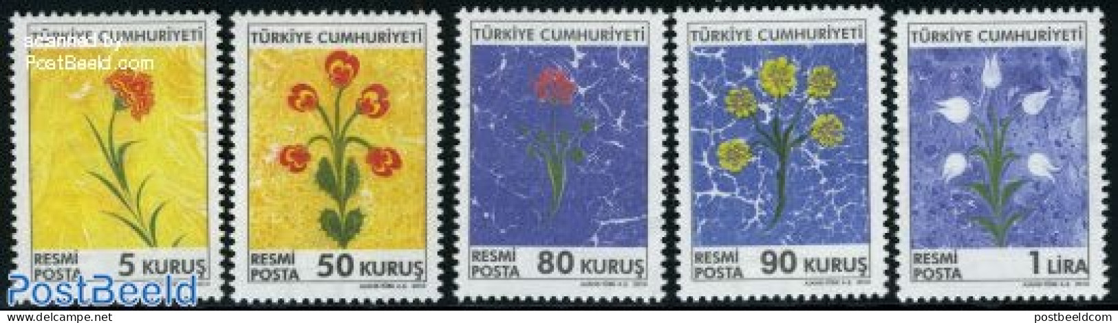 Türkiye 2010 Flowers 5v, Mint NH, Nature - Flowers & Plants - Sonstige & Ohne Zuordnung