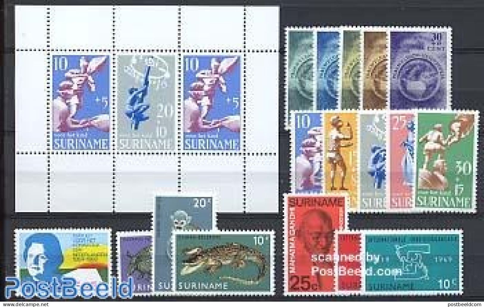 Suriname, Colony 1969 Yearset 1969 (17v+1s/s), Mint NH, Various - Yearsets (by Country) - Ohne Zuordnung
