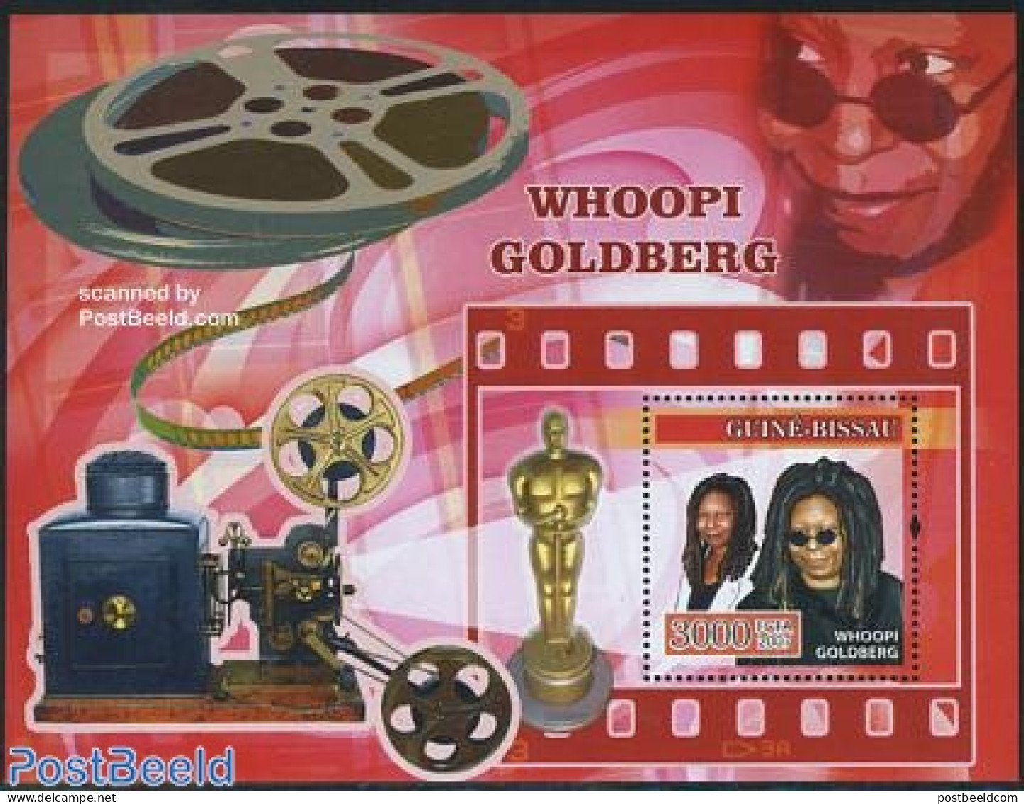 Guinea Bissau 2007 Whoopi Goldberg S/s, Mint NH, Performance Art - Movie Stars - Schauspieler