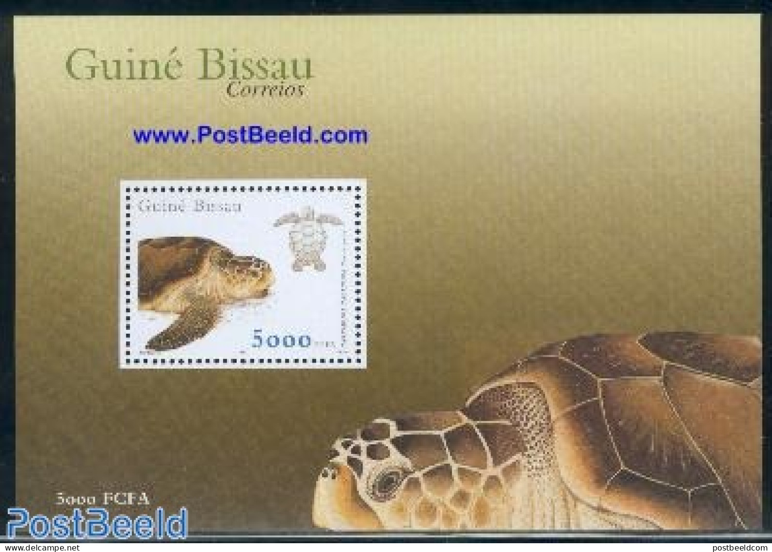 Guinea Bissau 2001 Turtles S/s, Mint NH, Nature - Reptiles - Turtles - Guinée-Bissau