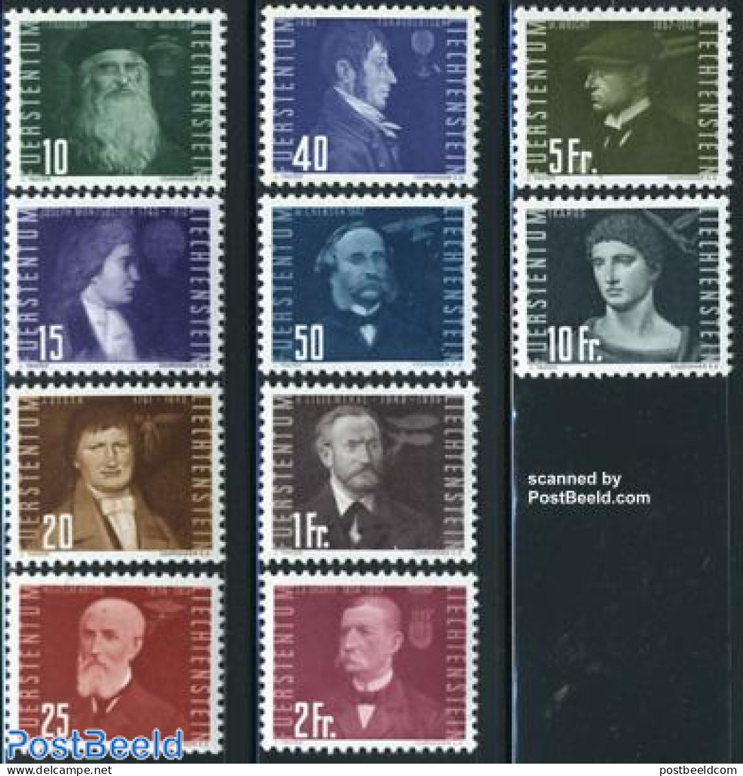 Liechtenstein 1948 Air Pioneers 10v, Mint NH, Science - Transport - Inventors - Aircraft & Aviation - Unused Stamps