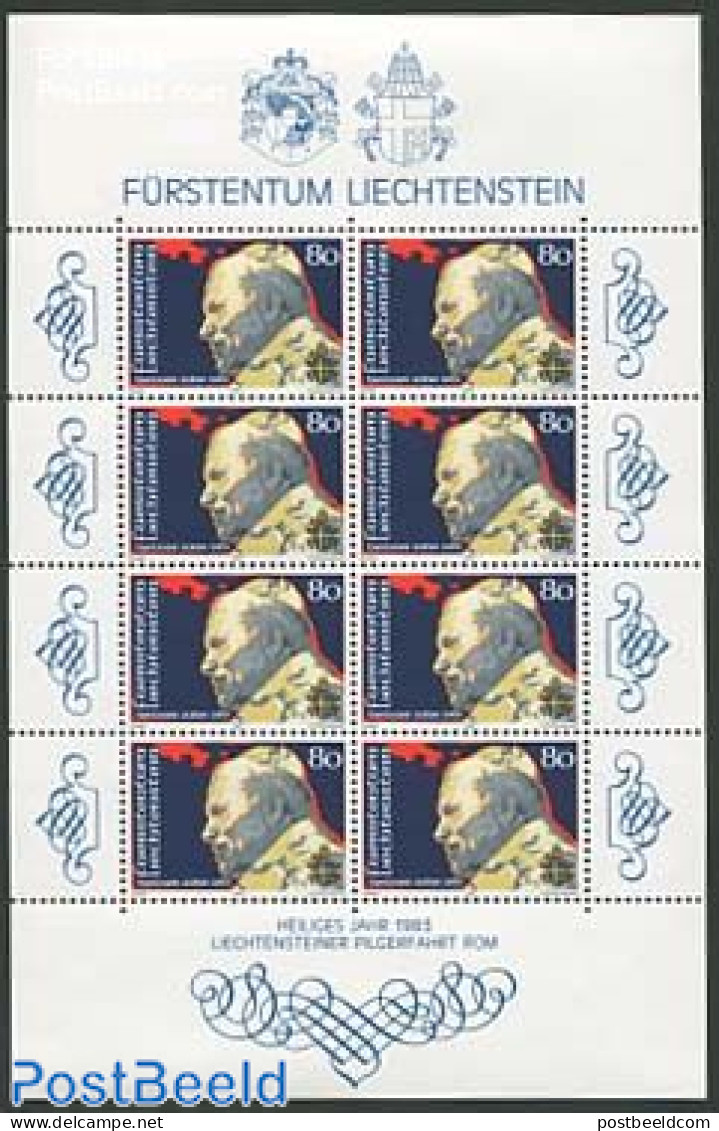 Liechtenstein 1983 Pope John Paul II M/s, Mint NH, Religion - Pope - Religion - Unused Stamps