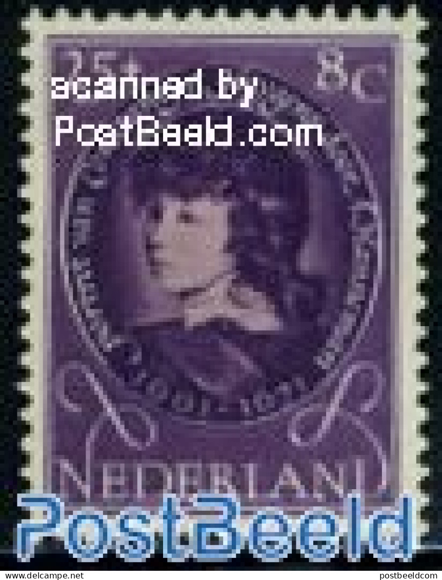 Netherlands 1955 25+8c, Purple, Stamp Out Of Set, Mint NH, Art - Paintings - Ungebraucht