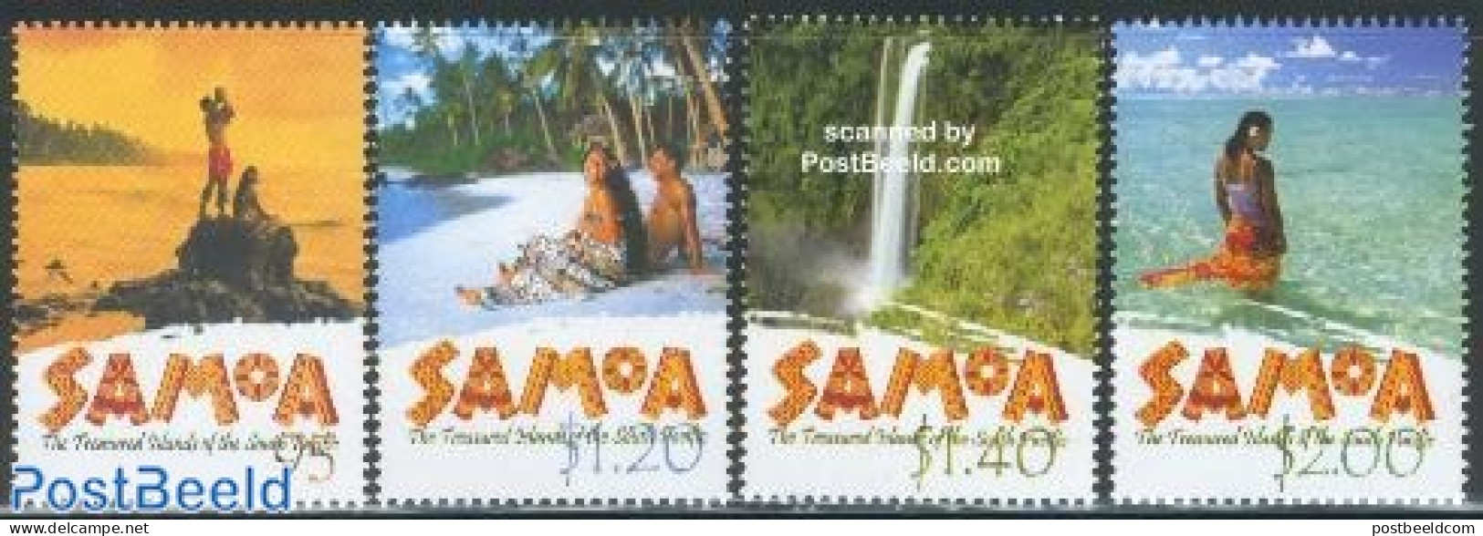 Samoa 2002 Tourism 4v, Mint NH, Nature - Various - Water, Dams & Falls - Tourism - Samoa (Staat)