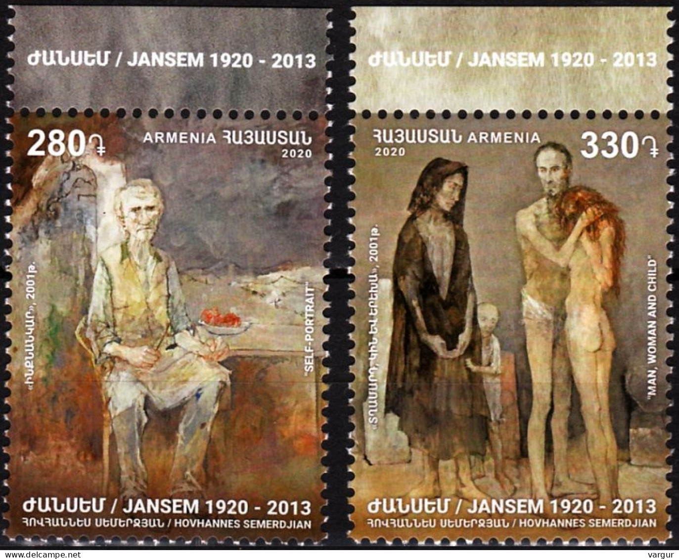 ARMENIA 2020-06 ART Paintings. Jean Jansem (H. Semerdjian), MNH - Moderni