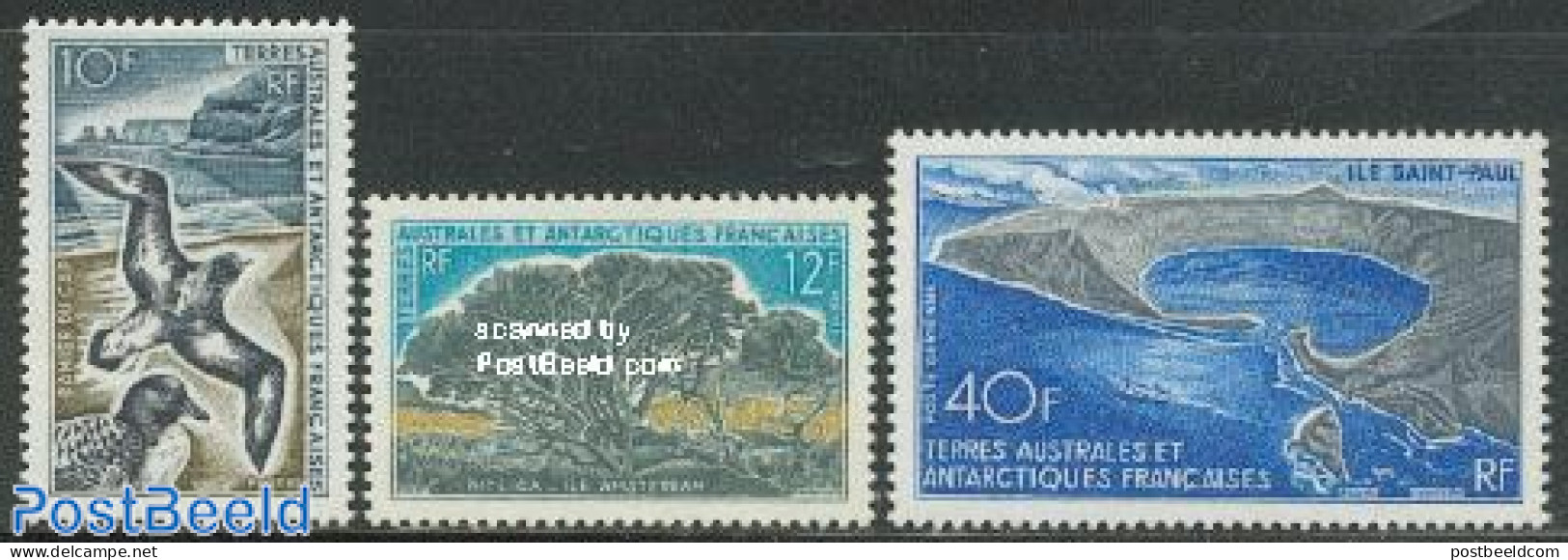 French Antarctic Territory 1969 Definitives 3v, Mint NH, Nature - Birds - Unused Stamps