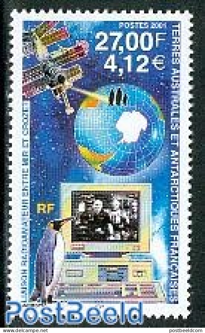 French Antarctic Territory 2001 Radio Amateurs 1v, Mint NH, Nature - Performance Art - Science - Transport - Birds - P.. - Unused Stamps