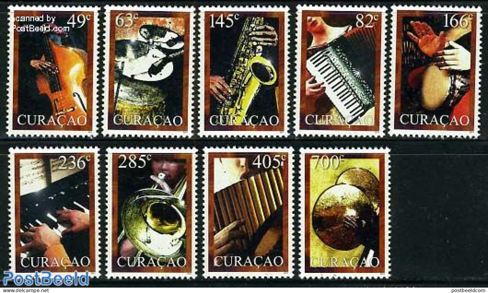 Curaçao 2011 Musical Instruments 9v, Mint NH, Performance Art - Music - Musical Instruments - Music