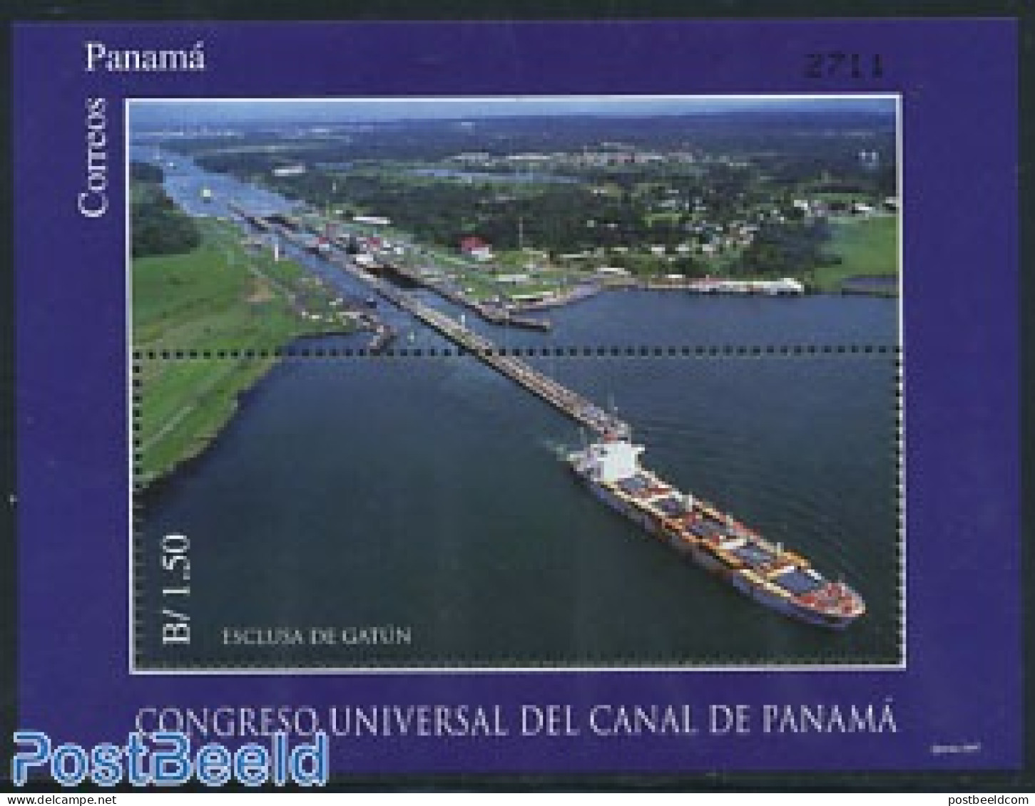 Panama 1997 Canal Congress S/s, Mint NH, Transport - Ships And Boats - Barche