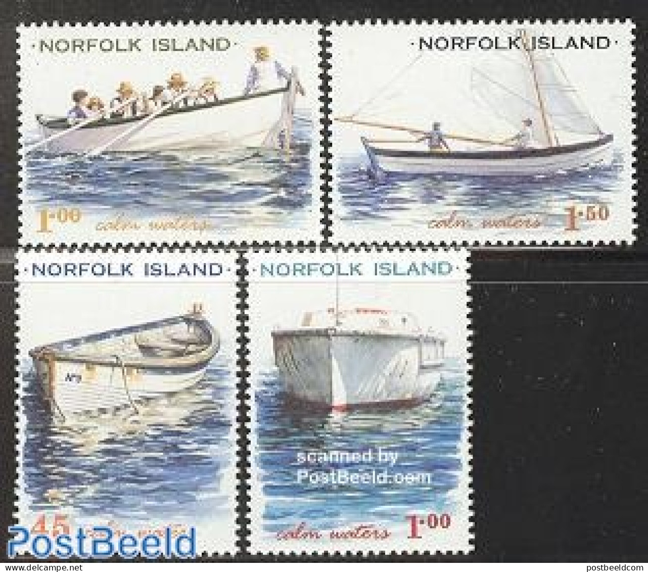 Norfolk Island 2001 Calm Waters 4v, Mint NH, Transport - Ships And Boats - Schiffe