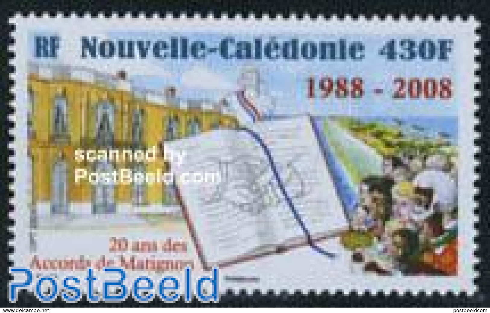 New Caledonia 2008 Matignon Treaty 1v, Mint NH, History - History - Neufs