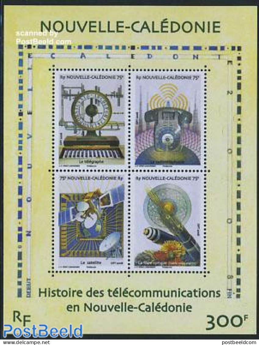 New Caledonia 2008 Telecommunication History S/s, Mint NH, Science - Transport - Telecommunication - Telephones - Spac.. - Ongebruikt