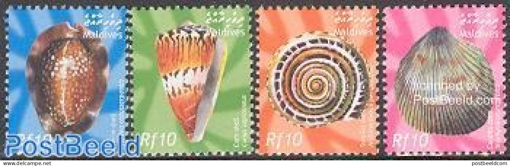 Maldives 2003 Shells 4v, Mint NH, Nature - Shells & Crustaceans - Meereswelt