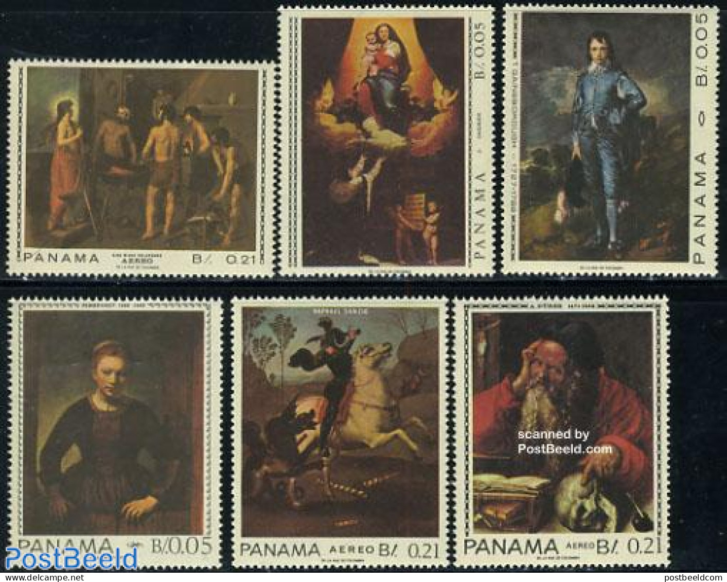 Panama 1967 Paintings 6v, Mint NH, History - Nature - Netherlands & Dutch - Horses - Art - Dürer, Albrecht - Painting.. - Geography